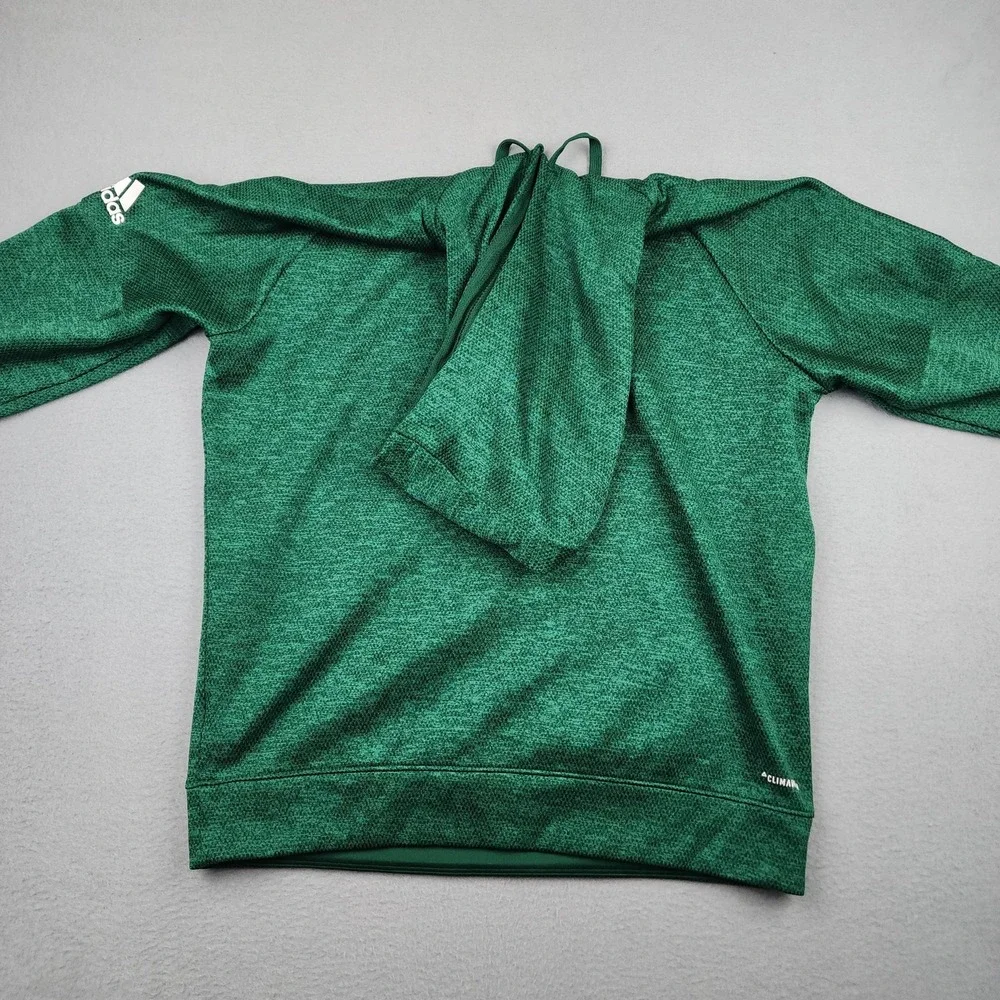 Eastern Michigan Eagles Hoodie Mens Large Green NCAA Swim Dive Adidas ClimaWarm
